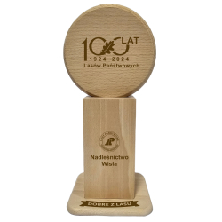 Statuetka drewniana z grawerem